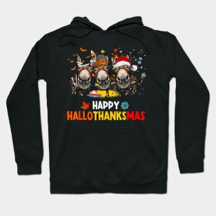 donkey happy hallothanksmas Hoodie